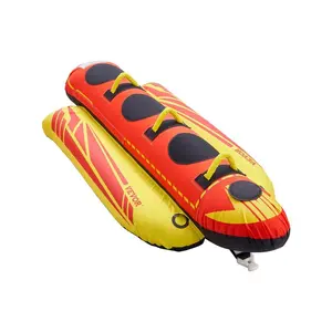 VEVOR Towable Tubes for Boating, TikTokShopBlackFriday, 1-3 Riders Inflatable Boat Tubes and Towables, 510lbs Capacity Hot Dog Water Sport Tube for Boat to Pull - with Full Nylon Cover, Padded Handles & Speed Safety Valve