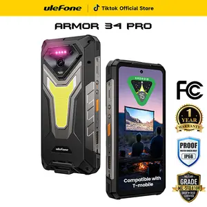 Ulefone Armor 34 Plus/Armor 34 pro Plus Unlock 5G Rugged Phone,Built-in DLP Projector,32GB+512GB,64MP+50MP+50MP+32MP Camera,6.95'' FHD+ & 120Hz Screen,25500mAh(66W) Fast Charging,1100 LMS LED Light,IP68/IP69K,IR Blaster,Android 15 Unlock Smartphone,