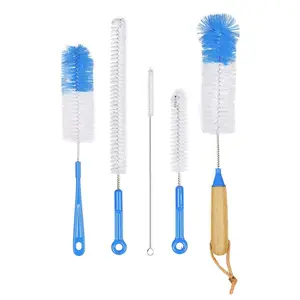 Fermentaholics The 5 Tool Takedown Bottle Brush Cleaning Kit | 5 Piece Scrubbing Brush Set for Cleaning Bottles, Jars, Jugs, Straws, Fermenters, Drains, and More