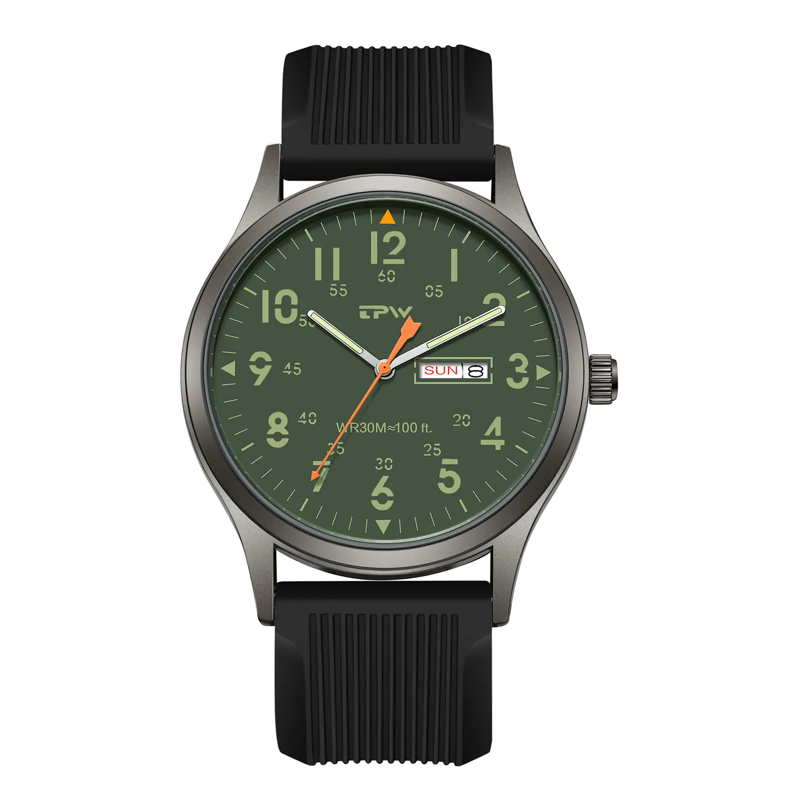 OIDEA Men's Military Style Outdoor Analog Quartz Watch - Silicone Strap, Luminous Hands, Large Dial, Day-Date Display, 24-Hour Time, Tactical Sports Watch for Adults, Watches summerwins
