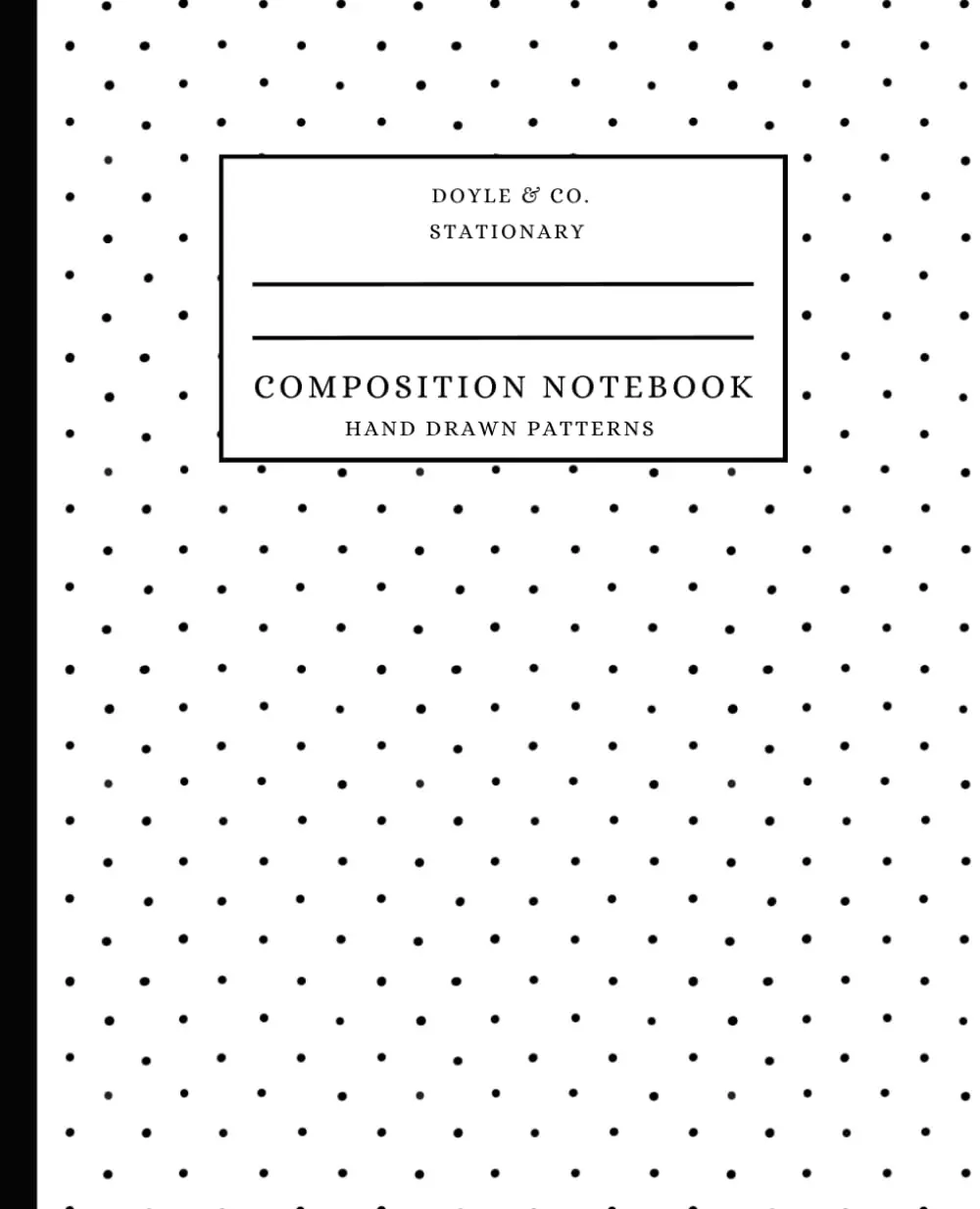 Composition Notebook: Simple Black Polka Dot Cover