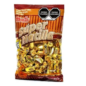 Montes Super Natilla. Delicious Mexican Pecan Flavored Toffee. 1 Bag (100 pieces, 470 Grams).