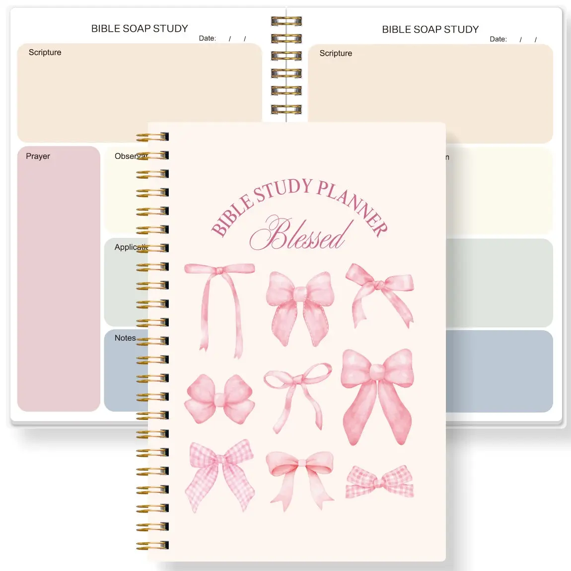 Blessed Bow Bible Study Planner | SOAP Bible Study Journal for Women