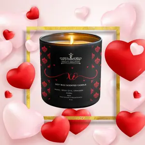 XO Candle - 100%  Soy Valentines Candle, Galentines Gift, Valentine's Day Gift Decor Scent