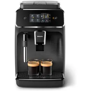 2200 Series Fully Automatic Espresso Machine, Classic Milk Frother, 2 Coffee Varieties, Intuitive Touch Display, 100% Ceramic Grinder, AquaClean Filter, Aroma Seal, Black (EP2220/14)