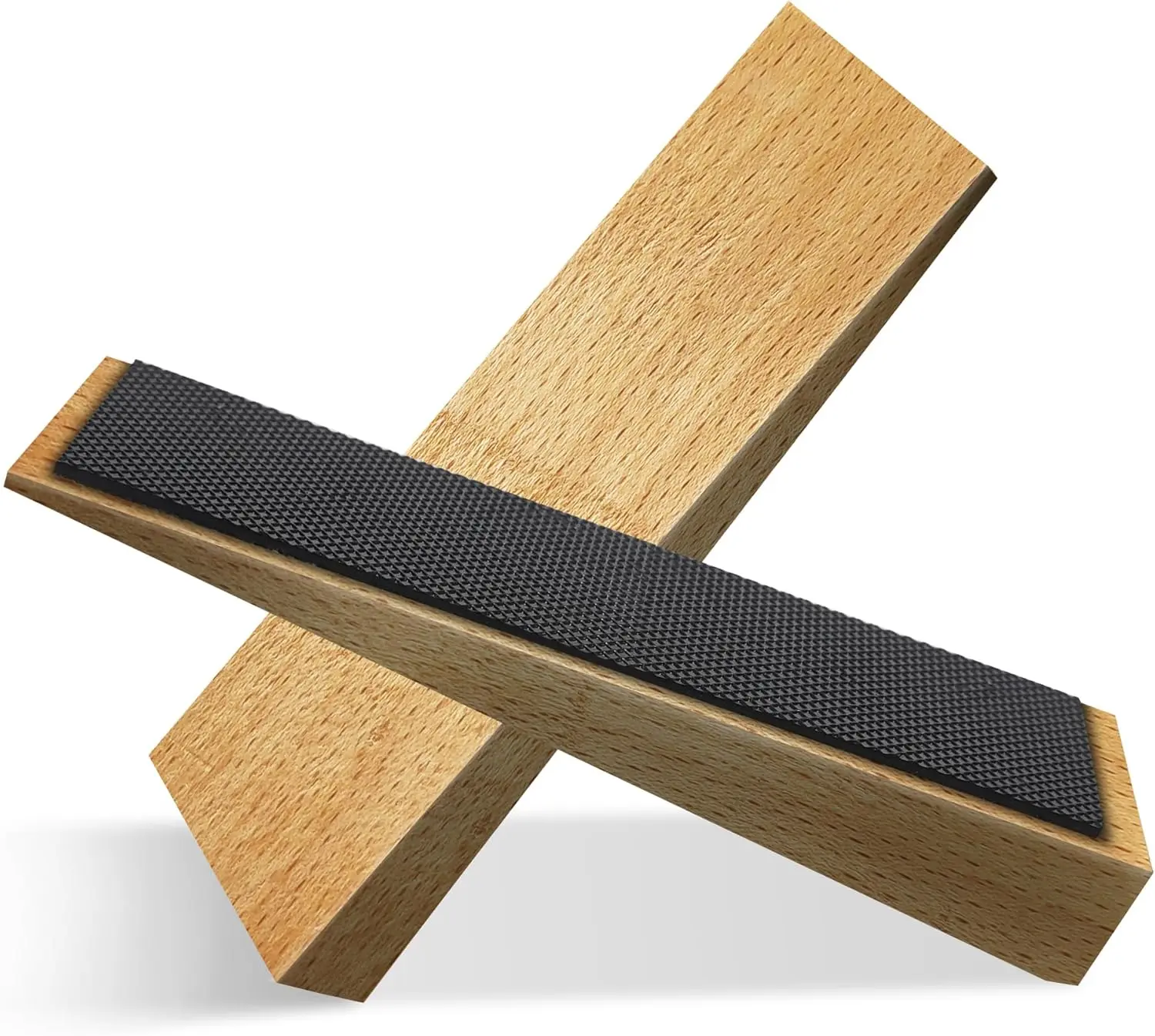 2 Pack Wooden Door Stop - Non-Slip Door Stoppers for Floor - Door Wedges for  Door Types and Surfaces - Each Door Stopper 0.6inch Thick, 4.7inch Long with Rubber