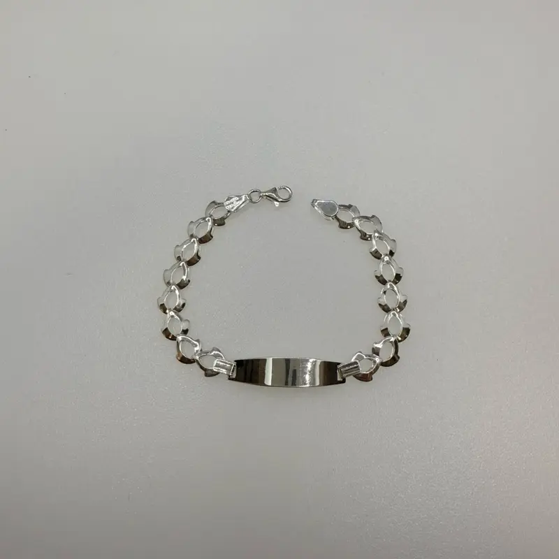 925 sterling silver ID bracelet 6” high quality bracelet kids Mexican silver Pulcera de plata de niño Alta calidad 6” pulgadas plata Mexicana