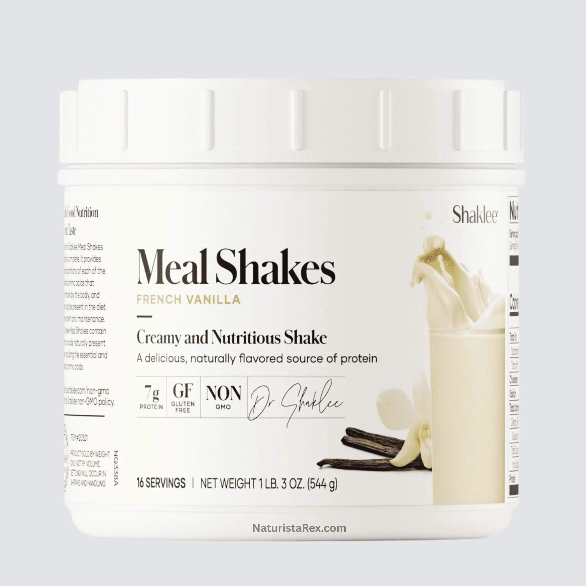 Shaklee Meal Shakes French Vanilla Creamy & Nutritious NON-GMO (7g of Protein) 16 Servings 1 LB (544g)