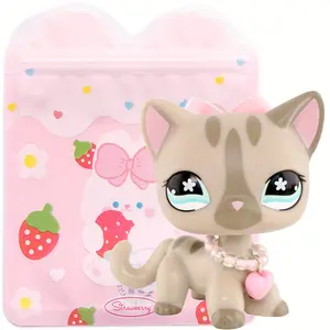Mini Pet Shop Shorthair Cat Collectible Dolls, Cute Accessories, Ideal for Birthday, Christmas, Halloween Gifts, Perfect for Lps Fans