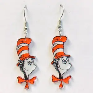 Cat in high hat earrings Cat in high hat earrings