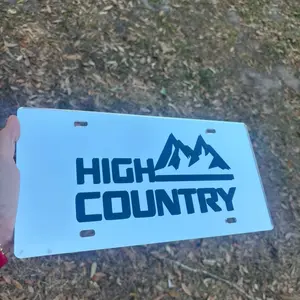 High Country Chrome Acrylic Front Plate Truck Vehicle