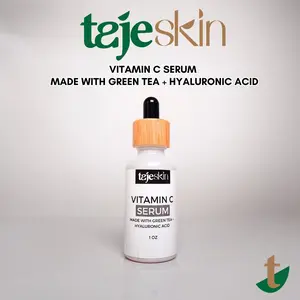 Vitamin C Serum with Hyaluronic Acid & Green Tea for Brightening, Hydrating and Anti-Aging - Taje Skin