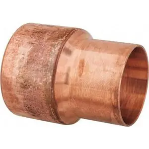 Mueller Industries Wrot Copper Pipe Reducer Coupling, Model W 01083, 2-1/2 in x 2 in C x C Solder Joint, for Pipe Joining