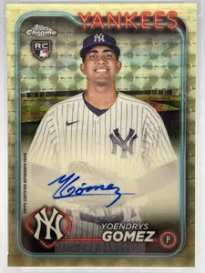 Topps Chrome Rookie Auto 1/1 FULL RAINBOW 100% ✅  Yoendrys Gomez Yankees LA CWS