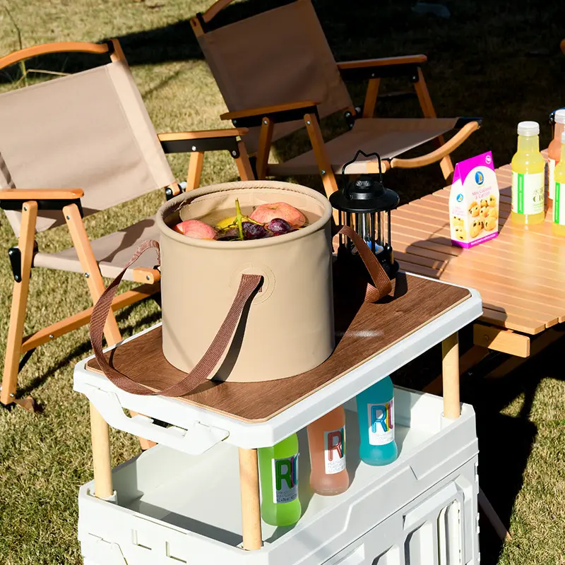Outdoor folding bucket Portable camping water bag Picnic fishing Multifunctional water storage foot bucket