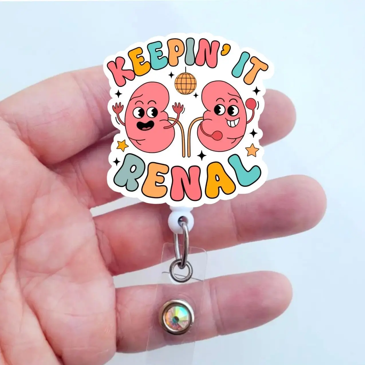 Kidney Health Badge Reel, Funny Nephrology Dialysis Nurse ID Holder 8RC