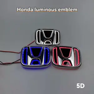 Suitable for Honda Accord Fit Civic Odyssey CRV Car Logo uminous LED Rear Tail Car Logo Light Honda luminous emblem modification