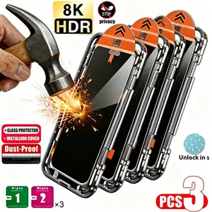 Mobile phone tempered film, screen protector, mobile phone privacy protector, scratch-resistant, waterproof, and anti-fingerprint, suitable for iPhone series phones