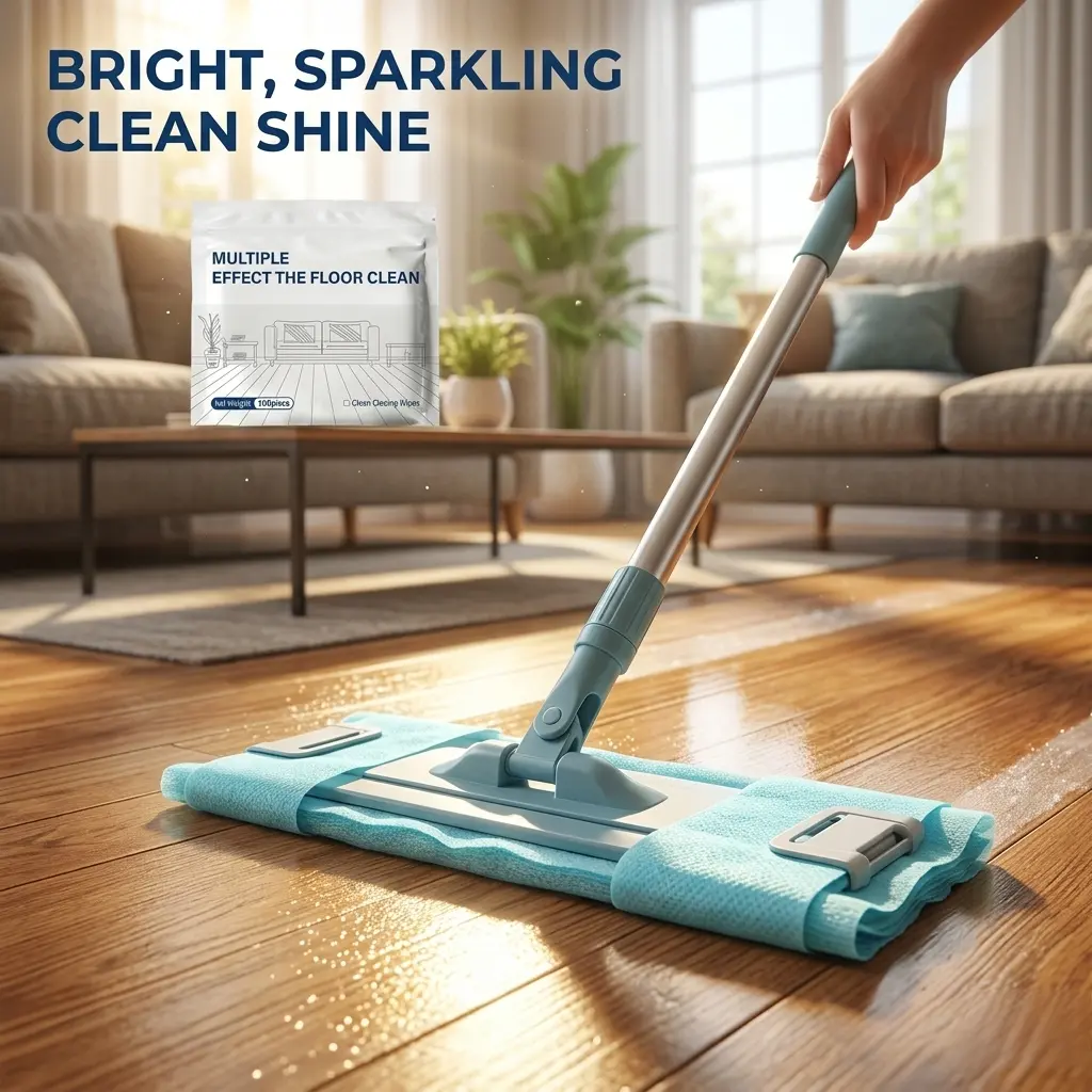 30 Sheets Multi-Effect Floor Cleaner Paper - Compact & Space-Saving Dissolvable Floor Cleaning Sheets for Daily Clean
