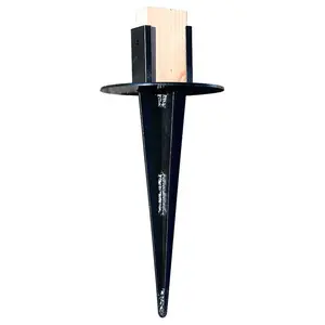 QualArc  10 in. Optional Steel Ground Spike - Black