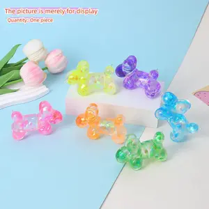 1PC Soft Squishy Sequin Little Dog Stress Balls for Girls and Boys, Cute Animal Squeeze Sensory Toys, Stretch and Squeeze Sugar Ball Sequin Little Dog Squishy Toys for Kids, Party Favors, Easter Basket Stuffers