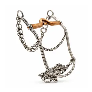 5 3/8" Freno Charro Horse Bit Acero Con Cobre