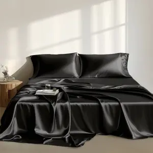 6 Piece Satin Sheet Set, Elastic 14" Pocket fits up to 16" Mattress, All Around Elastic 6 Piece Satin Sheet Set, Elastic 14" Pocket fits up to 16" Mattress, All Around Elastic