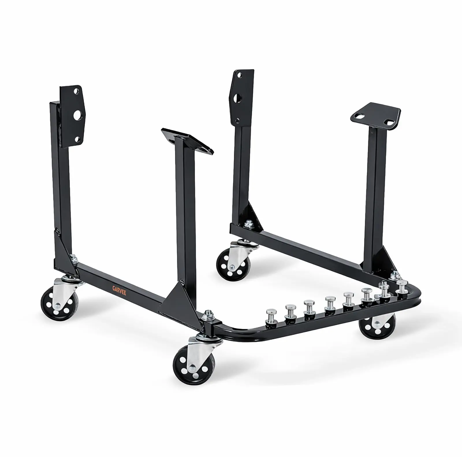[Football Fan SeasonDeal] Heavy-Duty Steel Engine Stand, with 3-Inch Swivel Casters, 750 LB Load Capacity, Suitable for Chevrolet Small Block and Big Block Engines, Sturdy Black Frame, Designed for Maintenance and Repair