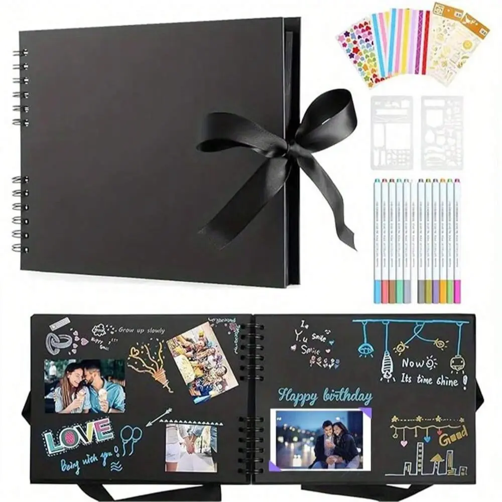DIY Scrapbook Photo Album, Memory Book, Scrapbooking, 80 Pages for Baby, Anniversary, Wedding, Birthday, Travel, Graduation Gifts