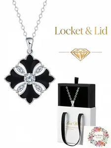 Cross Diamond Shadow Celtic geometric four-leaf clover diamond-set gem necklace for women.Comes with a red preserved rose gift box and an exquisite drawer jewelry box, ideal for birthdays, Mother's Day, Valentine's Day, Christmas and anniversaries.