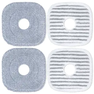 KEEPOW Square Microfiber Mop Pads Replacement Compatible with True & Tidy SPIN-800 TrueClean Mop 9 inch M16 Spin Mop