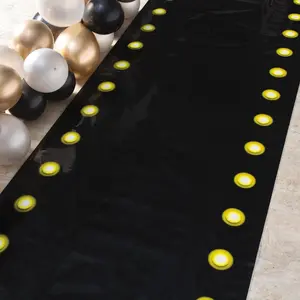 3 ft. x 100 ft. Black Marquee Lights Plastic Aisle Runner