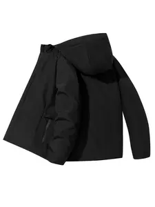 Boys' Casual Jacket Set, Plain Long Sleeve Hooded Zipper Pocket, Spring & Fall Fashion, Perfect for Daily Wear & Outdoor Activities