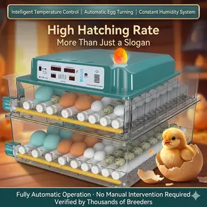 A newly upgraded, high-end, fully automatic incubator featuring automatic temperature control and egg turning—specifically designed for farm use and suitable for incubating eggs from chickens, ducks, geese, quail, and more.