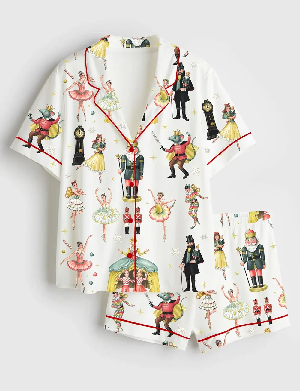 Nutcracker Ballet Christmas Pajama Set For Women, Gift For Her, SoftLounge Pajamas, CozyDream Set, Gift For Lover.