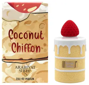 Arabiyat Sugar Coconut Chiffon EDP Spray 3.4 oz Unisex Fragrance with Coconut Jasmine Vanilla Caramel & Musk Notes for Women and Men