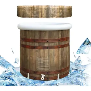 B&Y XL Ice Bath Tub, Adult 100 Gal Cold Plunge, 80cm Ø Cold Tub for Athlete, Spa Tub for Cold