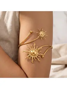 European and American bracelet for women, sun totem open arm chain, European and American light luxury Instagram-style upper arm ring
