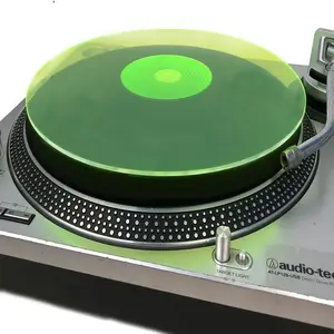 Green Acrylic Turntable Mat for 12 Inches LP Players Anti-Static Slipmat Enhances Sound Quality & Reduces Noise Ideal for Audiophiles