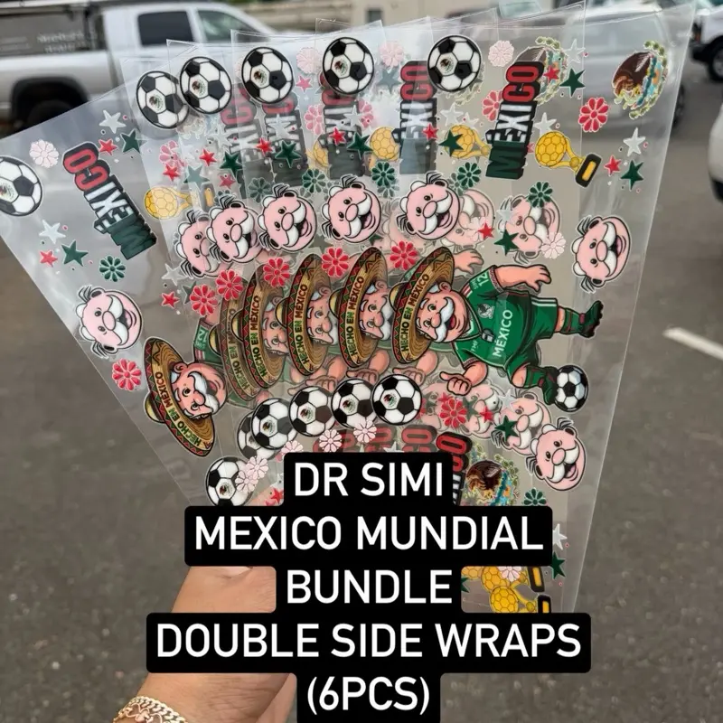 SIMI MEXICO MUNDIAL DOUBLE SIDE CUP WRAP BUNDLE (6PCS)