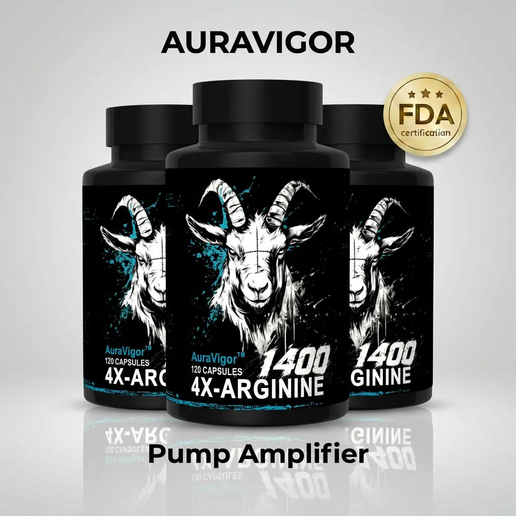 AuraVigor L-Arginine Dietary Fitness Supplement Value Bundle - 120 Capsules, 60 Servings, 1400mg Per Serving - High-Intensity Workout Support, Sustained Energy Release, Improved Blood Flow, Vascularity, Muscle Pump