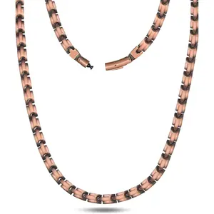 Jecanori Copper Necklace for Men Women, 99.99% Pure Copper Magnetic Chains with 3500 Gauss Ultra Strength Neodymium Magnets, Adjustable Jewelry Gift with Sizing Tool