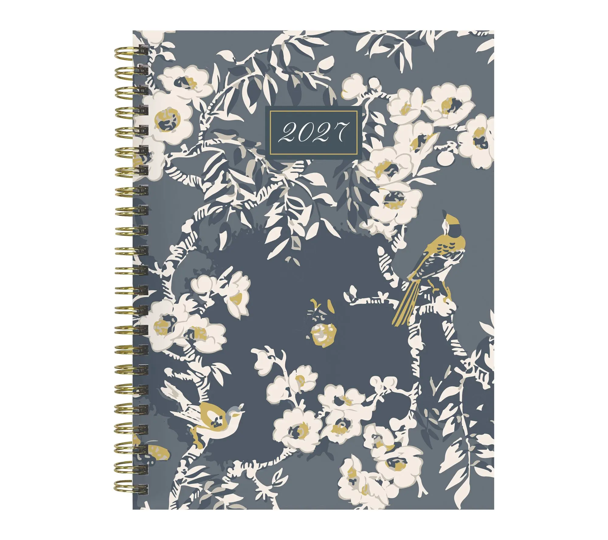2027 Blooms of Blue Medium Weekly Monthly Planner