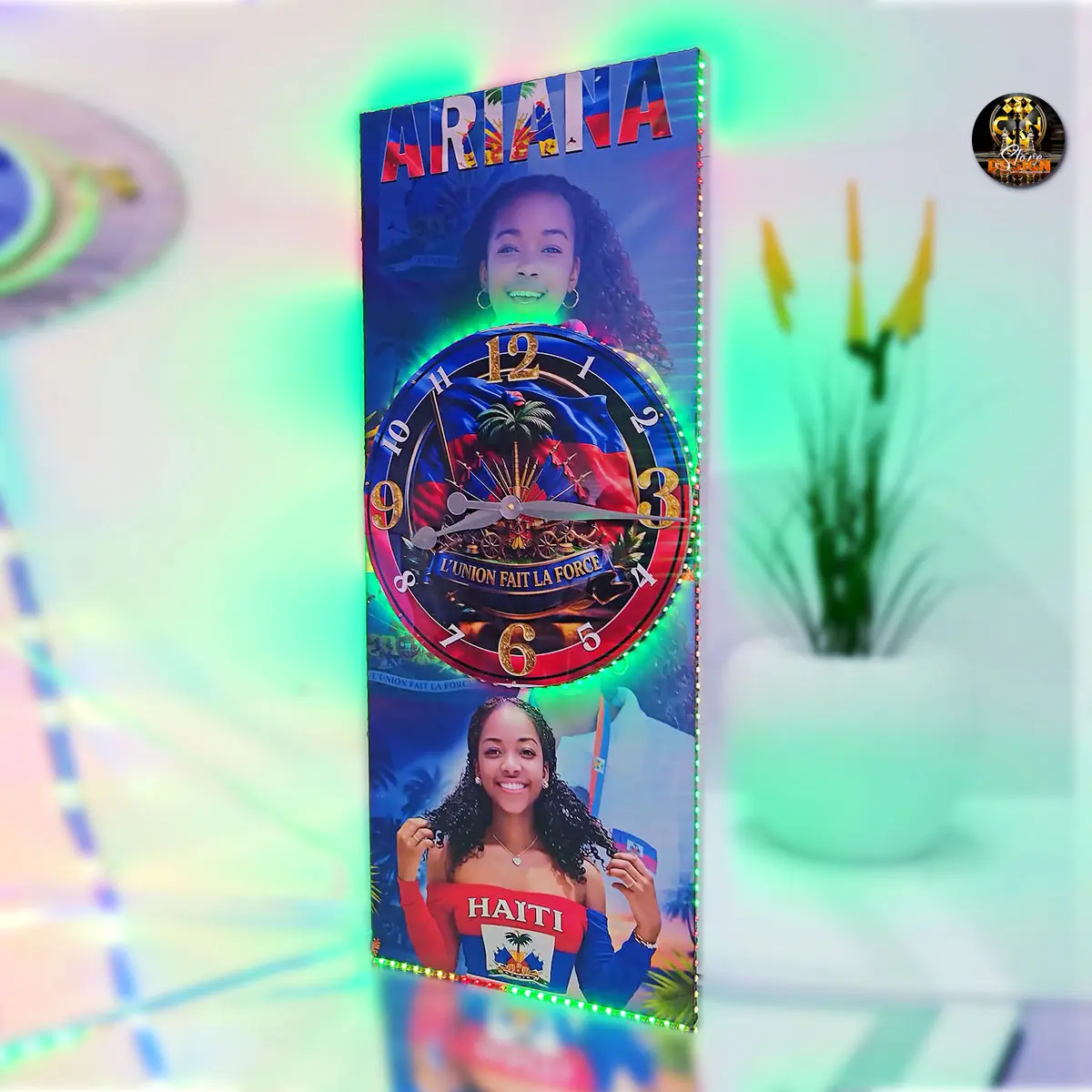 Photo Frame Ariana Haiti Personalized with Clock