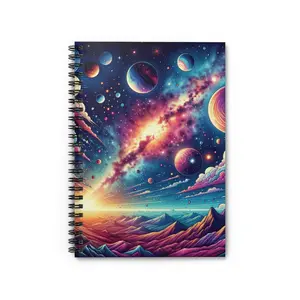 Spiral Notebook Ruled Line Intergalactic Design - SPOKE Custom Products