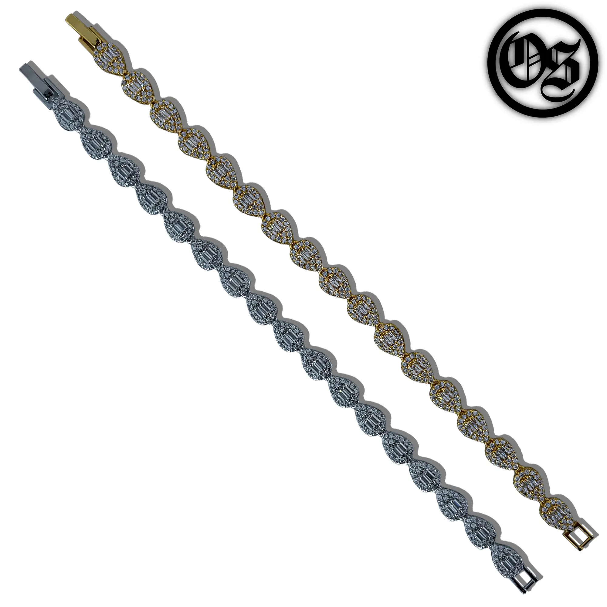 OTHERSIDE Cubic Teardrop Bracelets - Silver & Gold