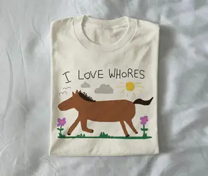 i love wh*res - unisex t shirt, funny horse t shirt, meme horse t shirt, horse graphic tee, silly t shirt