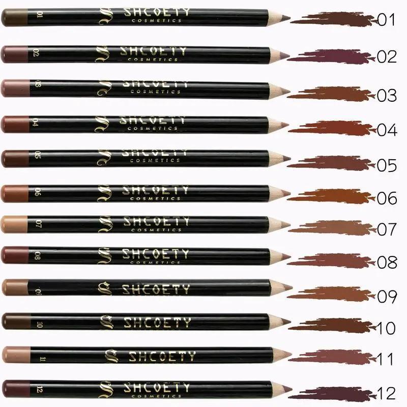 Matte Lip Liner Set, 12 Counts/box Long Lasting Lip Liner Pencil, Easy Coloring Lip Liner Pen, Moisturizing Lip Liner Kit, Suitable for All Occasions Lip Makeup, Summer Makeup, Lipliner