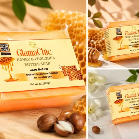 HONEY & COOL SHEA BUTTER SOAP (3 BARS)