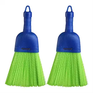 2 Pcs Whisk Broom Polys Fiber Handheld Brush Hand Broom Outdoor Broom Car Broom with Hang Hole for Cleaning Inddoor